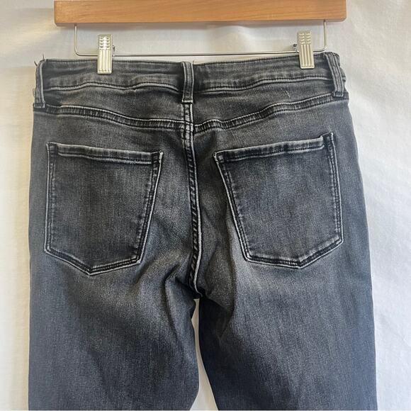 Lauren Conrad Black Skinny Denim Jeans Womens Size 10 Raw Hem Stretch Basic - Picture 5 of 11